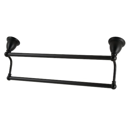 Kingston Brass 18Inch Dual Towel Bar, Matte Black BA175318MB